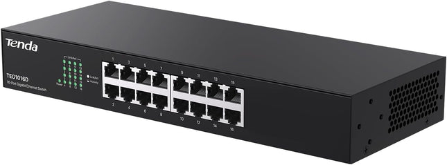 Tenda TEG1016D – Switch Ethernet 16 Ports Gigabit | Plug & Play | Bureau/Rack