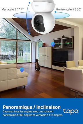 Tapo C210 2 Pack – Caméra Intérieure WiFi 2K 360°