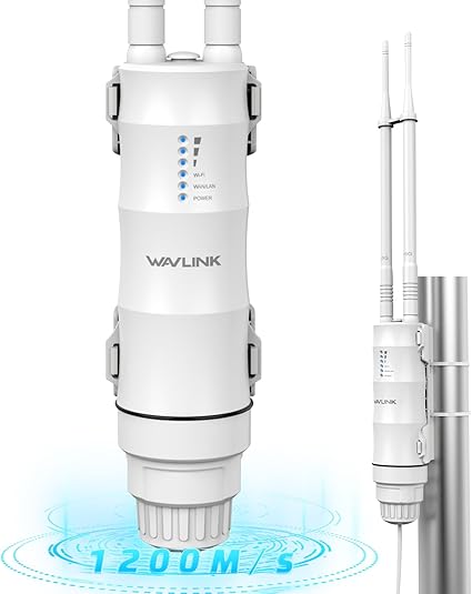 Répéteur WiFi Extérieur Wavlink AC1200 – Longue Portée & PoE
