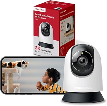 Mercusys MC210 – Caméra WiFi Intérieure 2K 360° avec Suivi Intelligent