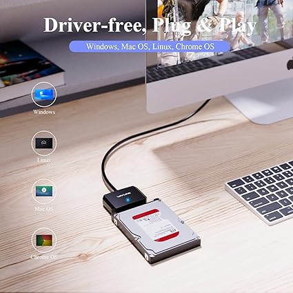 Wavlink Adaptateur USB 3.0 vers SATA III – Pour HDD & SSD 2,5"/3,5"