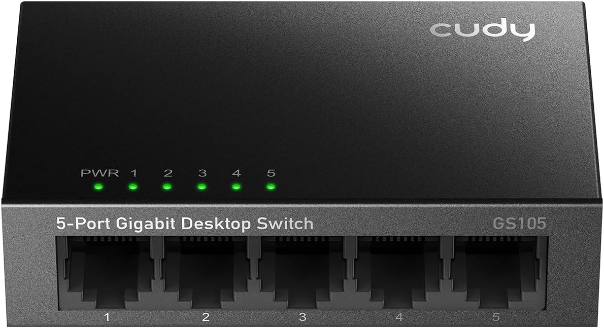 Cudy GS105 – Switch Ethernet Gigabit 5 (10/100/1000 Mbps) • Boîtier Métal