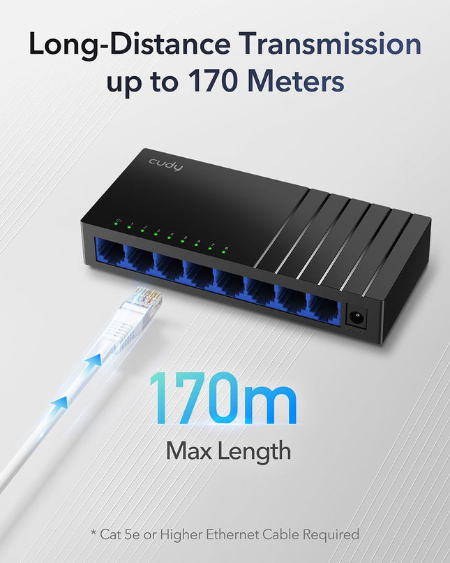 Cudy GS108D – Switch - Gigabit 8 ports (10/100/1000 Mbps)