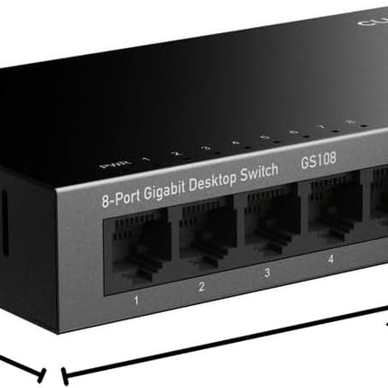 Cudy GS108 Switch Ethernet Gigabit 8 Ports –  Boîtier Métallique Robuste