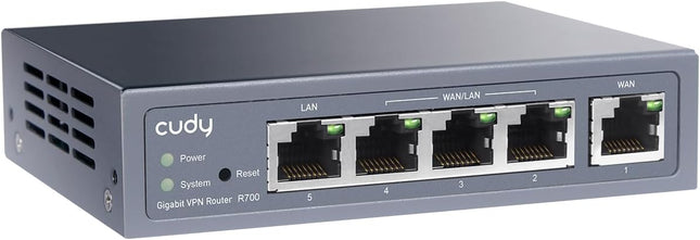 Cudy R700 – Routeur Gigabit Multi-WAN VPN Intelligent (4 ports WAN/LAN, Boîtier Métal)