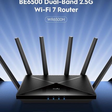 Cudy BE6500 WiFi 7 — Routeur Gigabit Double Bande hautes performances