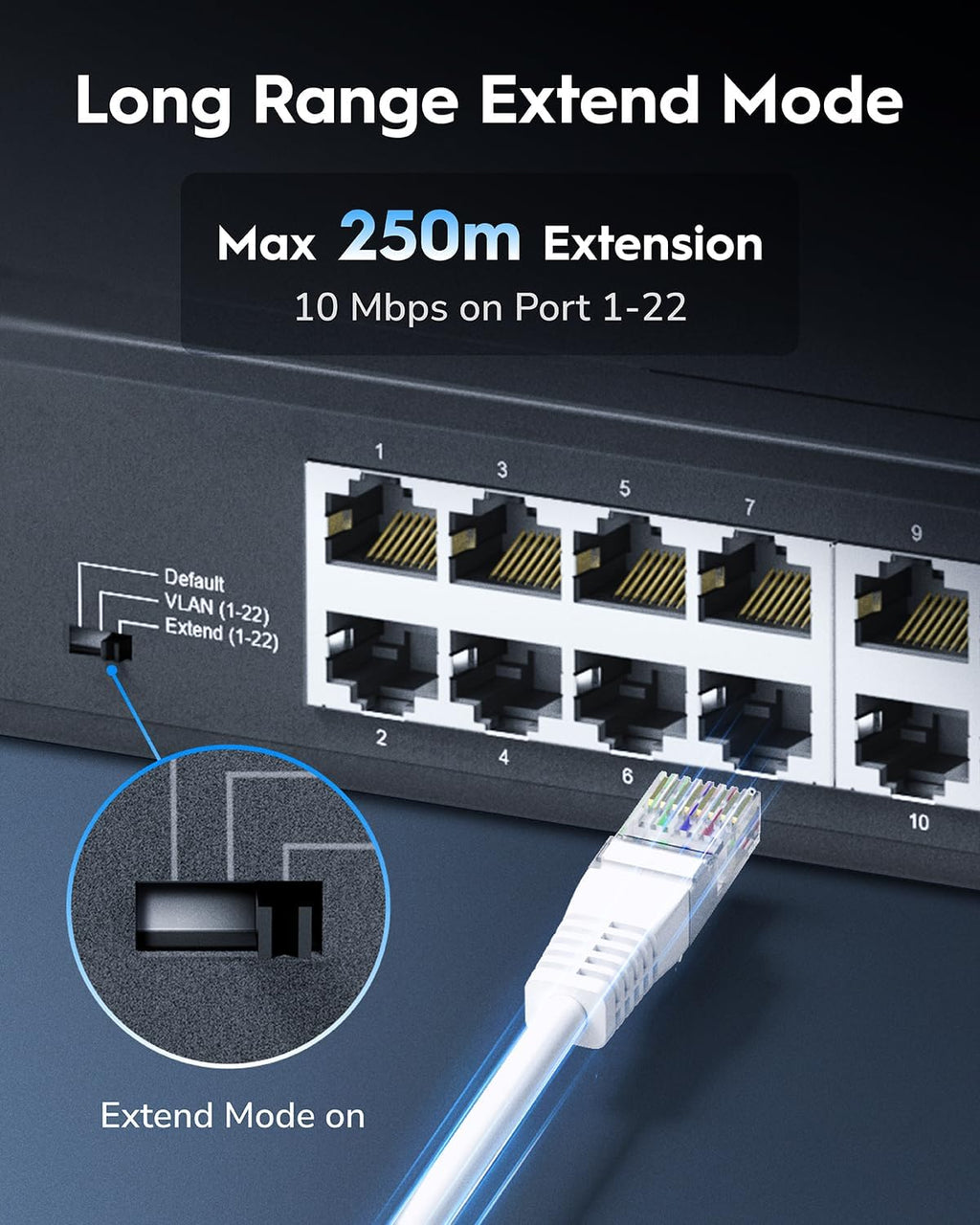 Cudy GS1024 – Switch Ethernet Gigabit 24 Ports • Boîtier Métal Robuste • Plug & Play • 48 Gbps