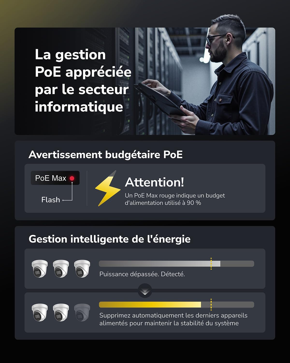 Cudy FS1010PG – Switch PoE+ 8+2 Ports | 120W | Gigabit Uplink | VLAN | Fanless