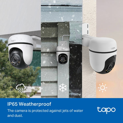 Tapo C510W – Caméra Extérieure WiFi 2K 360° avec Vision Nocturne Couleur