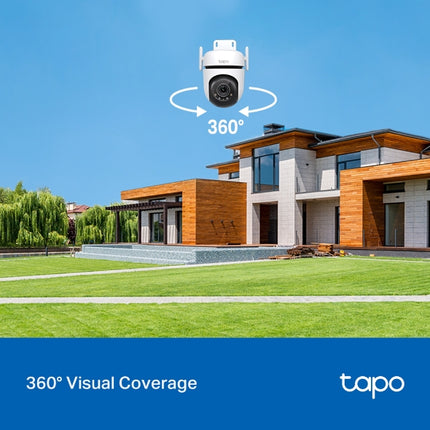 Tapo C520WS 2K (4MP) – Caméra Extérieure WiFi 360° avec Vision Nocturne Couleur