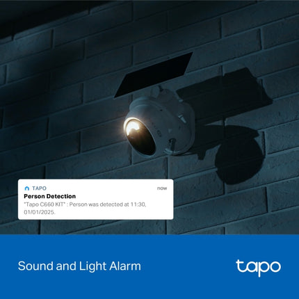 Tapo C660 – Caméra Solaire 4K Extérieure Vision 360°