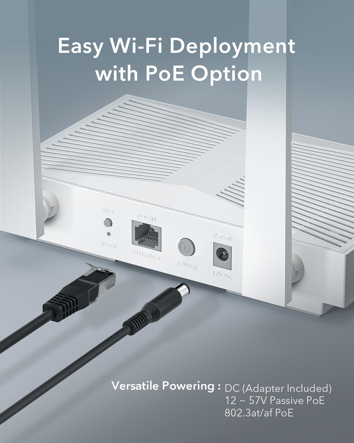 Cudy AP1300D Gigabit Point d'accès sans fil, Gigabit RJ45, solution WiFi d'entreprise avec support en maille, MU-MIMO, PoE ou alimentation CC